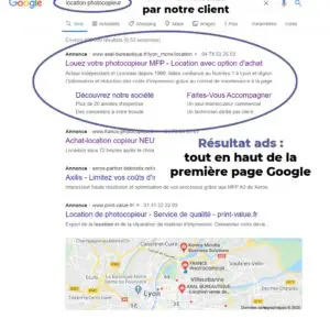 référencement payant résultat